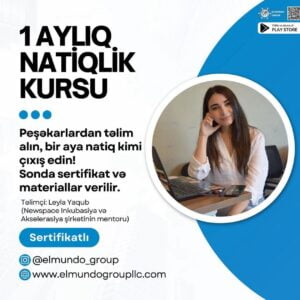 Onlayn Natiqlik Kursu (1 aylıq)
